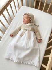 BABY KNITTED PLUMETI GOWN 2P SET