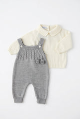 GRAY KNITTED JUMPER AND SWEATER SET