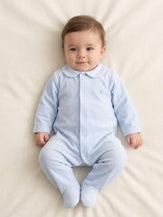 PIJAMA DE BEBÉ CON CUELLO A RAYAS