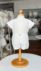 CONJUNTO DE BAUTIZO O PRESENTACIÓN BEBÉ TUL BORDADO