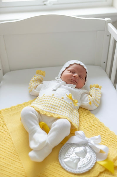 NEWBORN DOTS AND BOW 3P SET