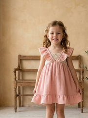 GIRLS CROCHET KNIT GAUZE DECORACION