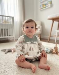 BABY GIRL CUTE BUNNIES SHORT DRESS 2P SET LANA