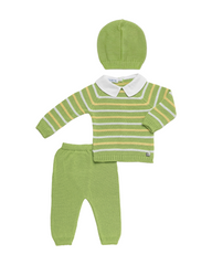 NEWBORN STRIPED LIME 3P SET