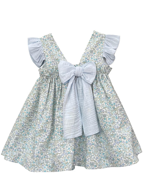 GIRL LIBERTY PRINT RUFFLE SLEEVE DRESS MALTA