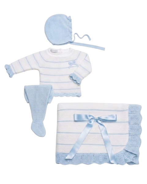 BABY FRILLS BLANKET AND NEWBORN 4P SET