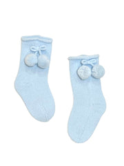 BABY SOCKS WITH POMPOMS