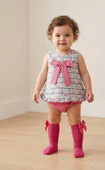 GIRLS PINK FRUITS DRESS WITH BLOOMER 2P
