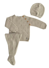 NEWBORN BODOQUES AND BUTTONS 3P SET