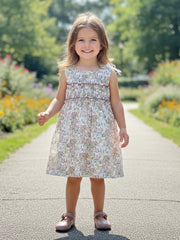 VESTIDO NIÑA ESTAMPADO FLORAL Y HOJAS MERLIN