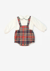 BABY BOYS TARTAN ROMPER SET