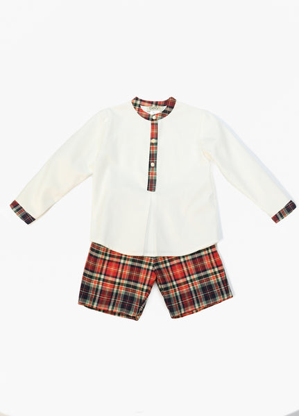 BOYS MULTICOLOR SHIRT AND SHORT SET