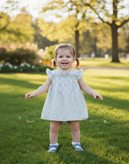 GIRL LIBERTY PRINT SHORT DRESS SET BARBADOS