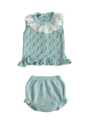 BABY GIRL OPENWORK LACE COLLAR  2P SET