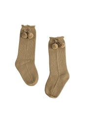 BABY SOCKS WITH POMPOMS