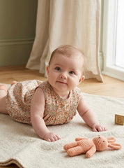 BABY GIRL FLORAL AND BUTTONS ROMPER RAVENA