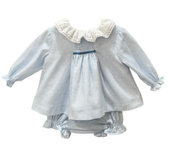 GIRL POLKA DOTS SHORT DRESS WITH BLOOMER SET BATISTA