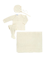 BABY CENTER RHOMBUS BLANKET AND NEWBORN 4P SET