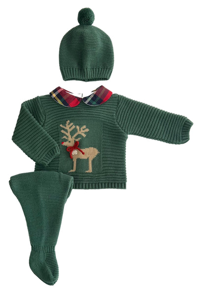 NEWBORN REINDEER AND COLLAR 3P SET