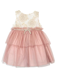 GIRL FLORAL DETAILS TULLE DRESS ZODIACO