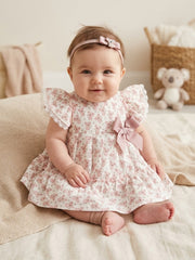 GIRLS KOALA RUFFLE SLEEVE DRESS