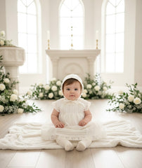ISABEL IVORY CHRISTENING DRESS WITH HOOD 24M ISABEL IVORY CHRISTENING DRESS WITH HOOD 24M