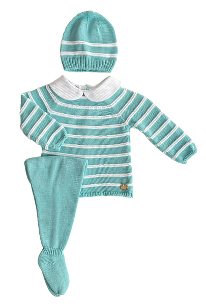 NEWBORN LINED WITH COLLAR 3P SET