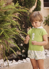 BOYS SEAHORSES KNITTED SHIRT AND SHORT 2P SET