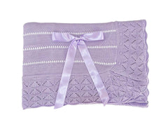 BABY WHITE STRIPED BLANKET