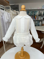 BOYS CEREMONY LINEN LONG SLEEVE SHIRT AND SHORT 2P SET
