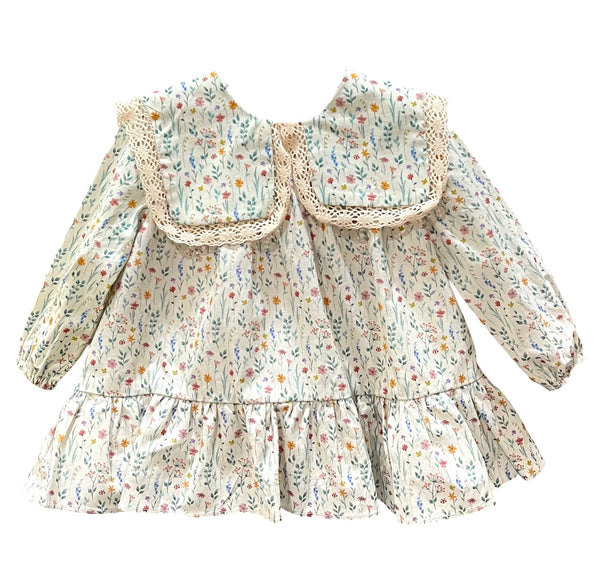 GIRL FLORAL PETER PAN COLLAR DRESS SUELTAS
