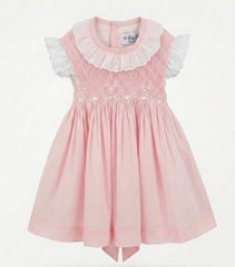 GIRLS SLEEVELESS SMOCKED DRESS