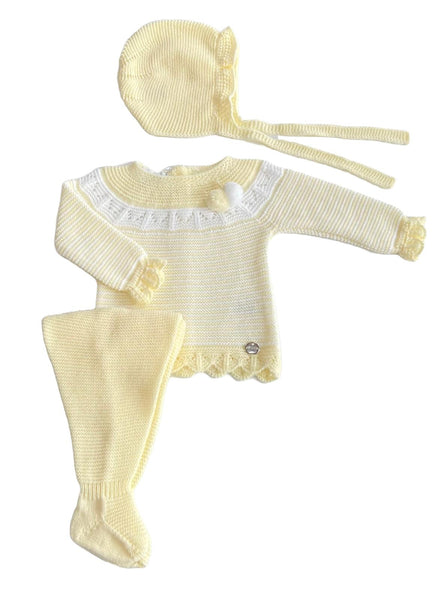 NEWBORN POM POM AND STRIPES 3P SET