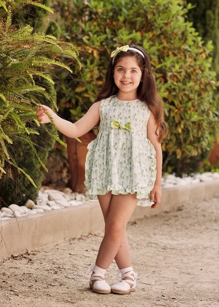 GIRLS SEAHORSES SHORT DRESS AND BLOOMER 2P SET