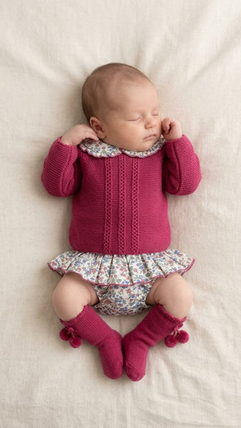 GIRL FLOWERS RUFFLE BLOOMER 2P SET