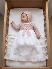 BABY KNITTED PLUMETI GOWN 2P SET