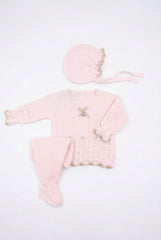 PINK CREAM NEWBORN BOBBLES DETAILS 3P SET