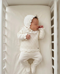 NEWBORN LACE COLLAR POINTELLE 3P SET