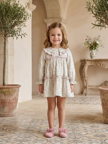 GIRL FLORAL AND RUFFLE DETAILS DRESS SUELTAS