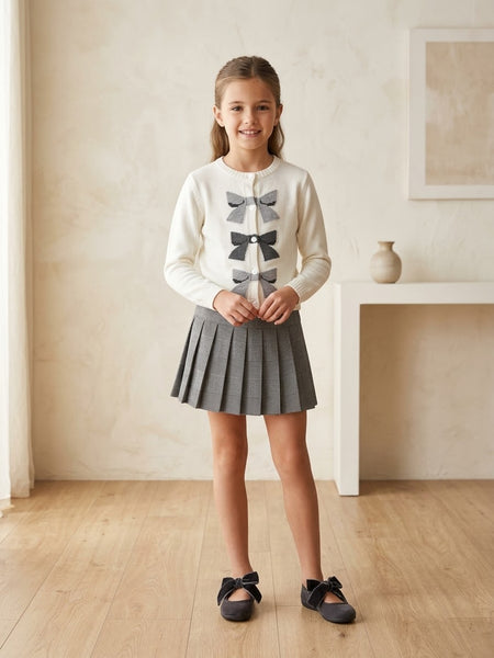 GIRL BOW CARDIGAN