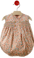 BABY GIRL FLORAL AND BUTTONS ROMPER RAVENA