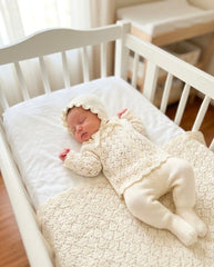 NEWBORN ROMANTIC OPENWORK LACE 3P SET