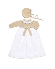 BABY KNITTED PLUMETI GOWN 2P SET