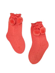 BABY SOCKS WITH POMPOMS