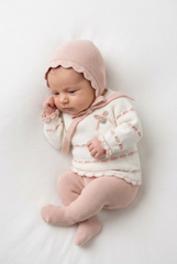 DUSTY PINK NEWBORN GATHERED DETAILS 3P SET