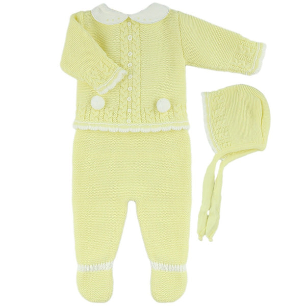 NEWBORN YELLOW POM POM 3P SET