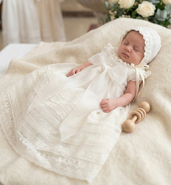 IVORY TRADITIONAL BAPTIMS GROWN SLEEVELESS  BODOQUES MODEL 2P