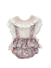 GIRL FLORAL ROMPER WITH BLOUSE SET LANCELOT