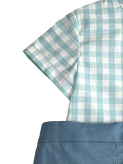 BOYS PLAID SHIRT SET BARBADOS