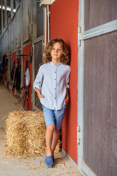 BOYS STRIPED SHIRT WITH SHORT 2P NAGARE